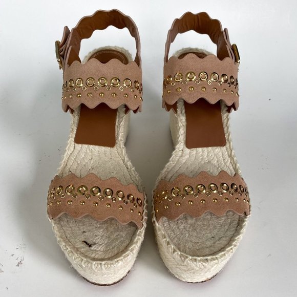 Chloe Lauren Grommet Espadrille Platform Wedges - Picture 2 of 9